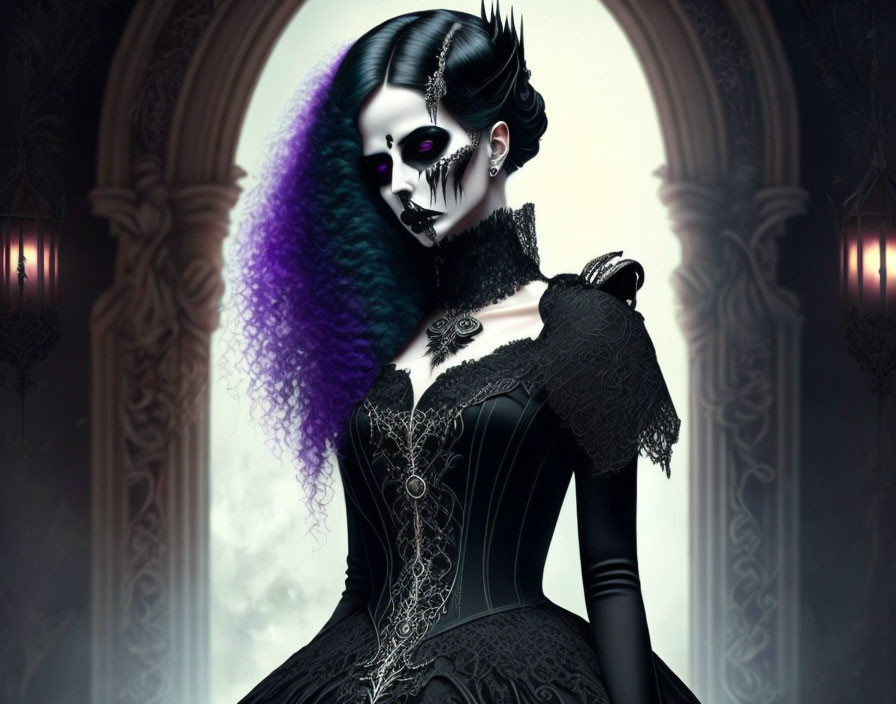 Goth woman