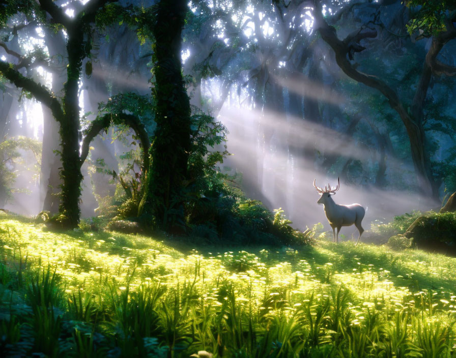 The Majestic Stag Forest