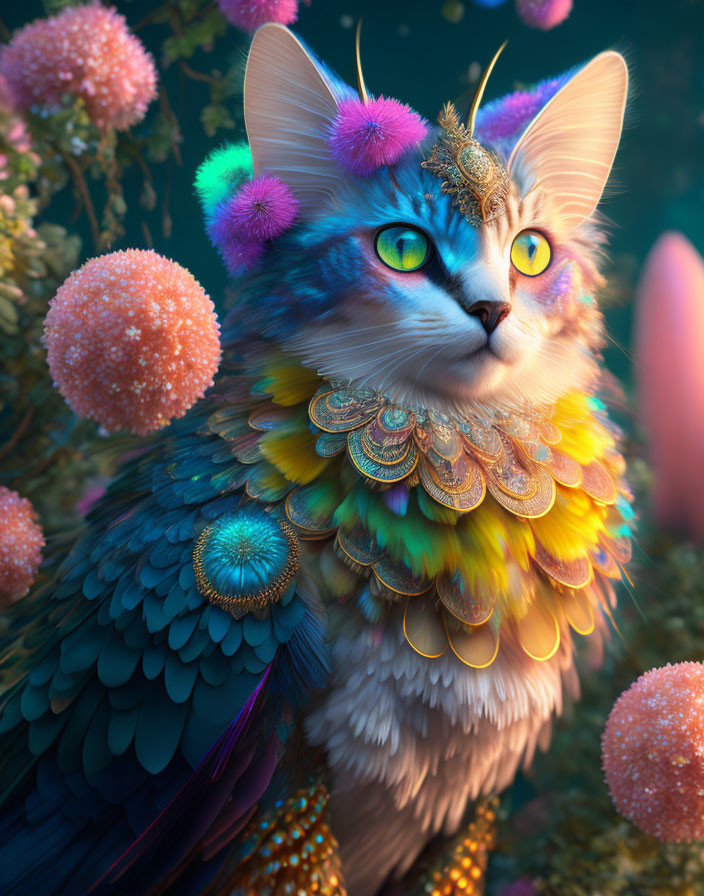 Beautiful parrot-cat 