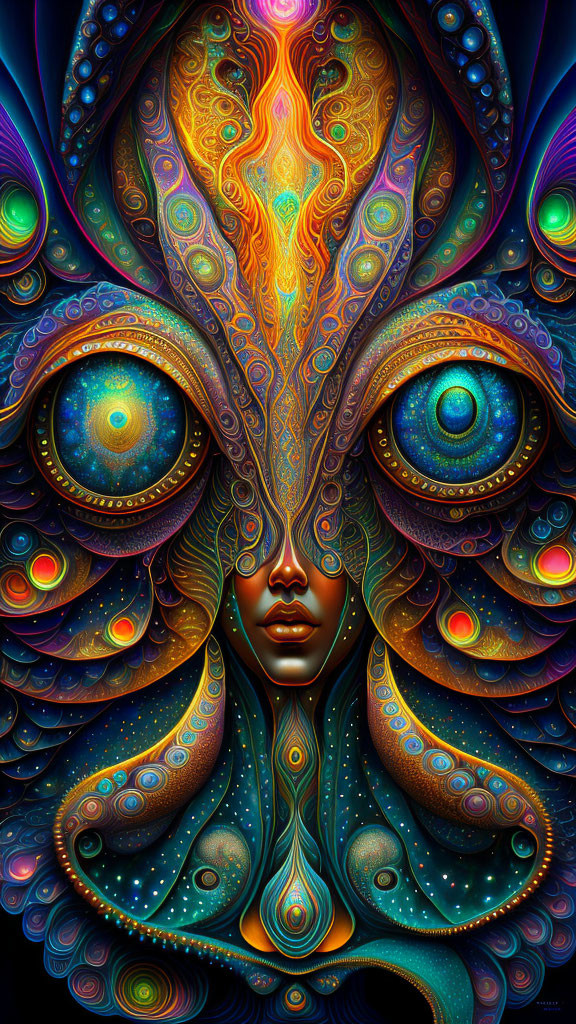 Dream:portrait of a psychedelic space squid