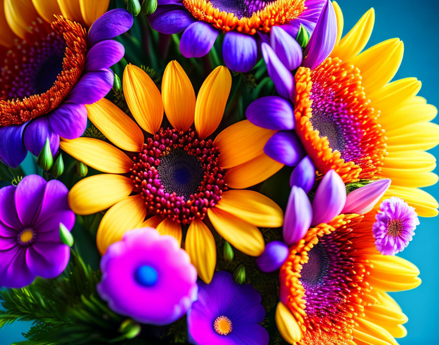 A vibrant bouquet of ortensie flowers