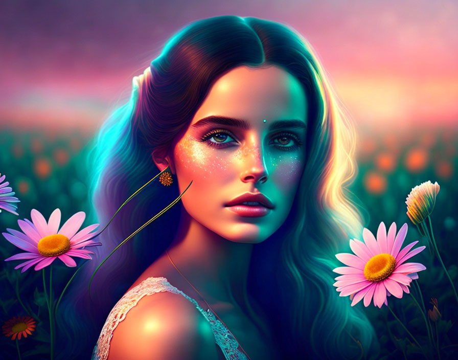 Girl of daisies 