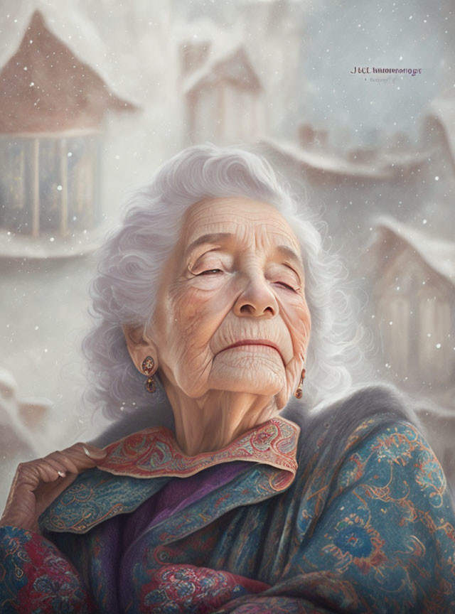 old lady dreaming about her past j.b. monge