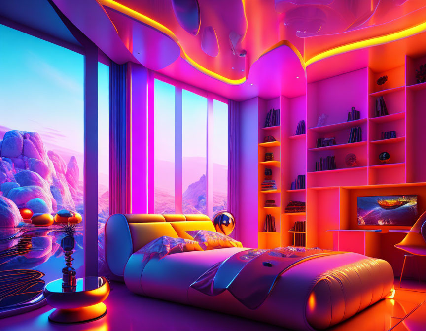 Futuristic bedroom design