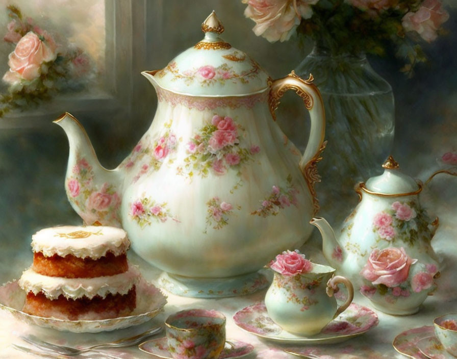Beautiful china and cakes-2