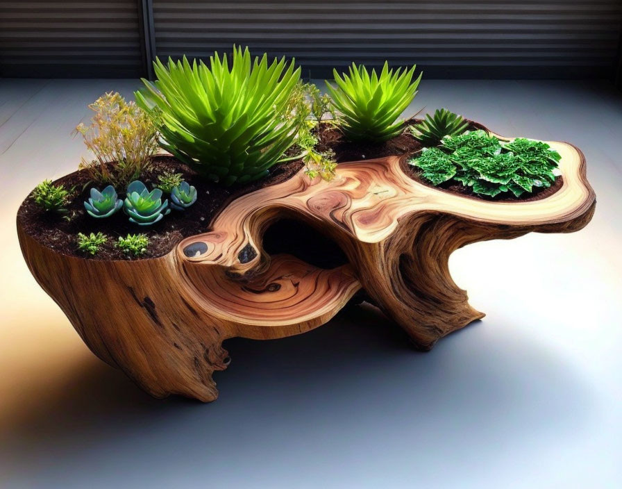 Beautiful wood work planter