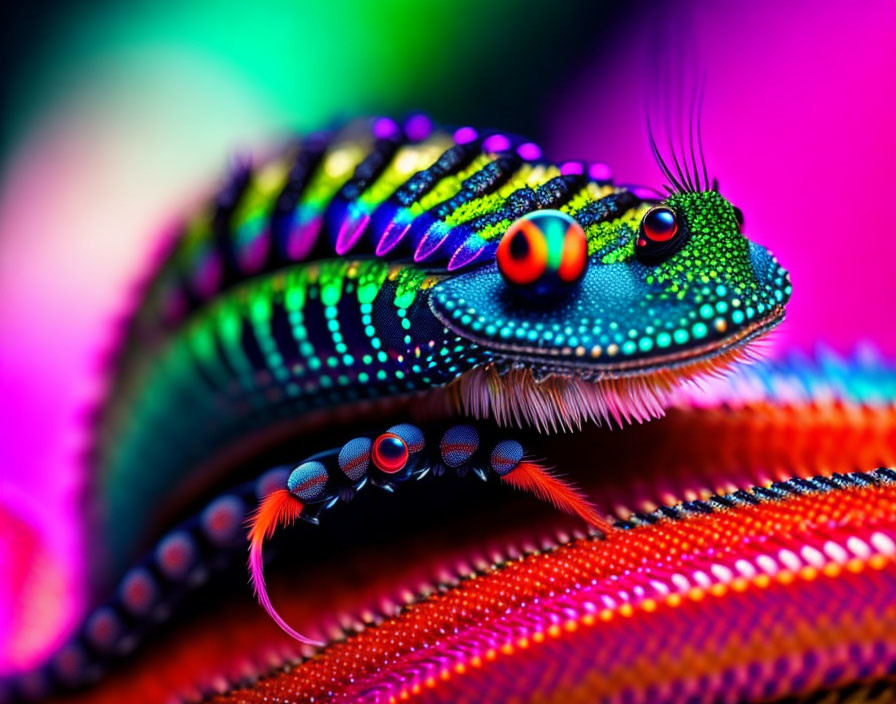 Colorful Peacock Mantis Shrimp on Textured Surface