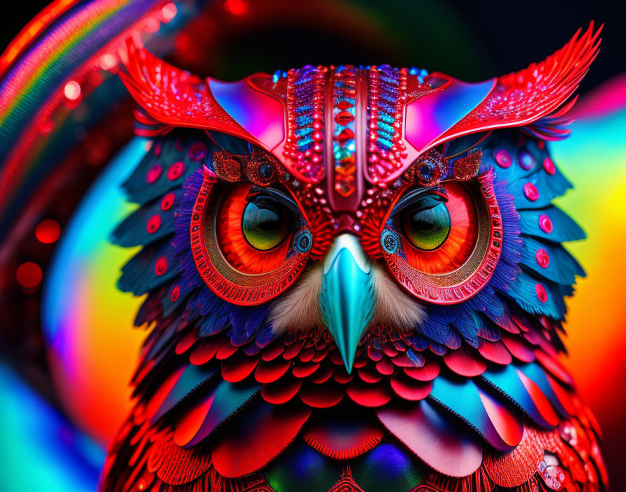 colorful future owl