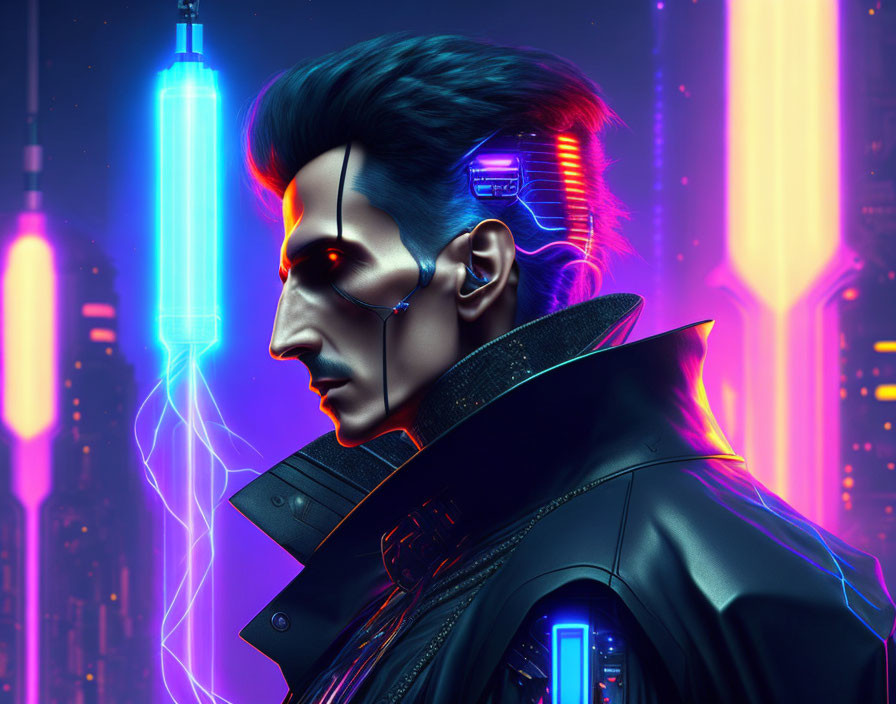 Cyberpunk Nikola Tesla