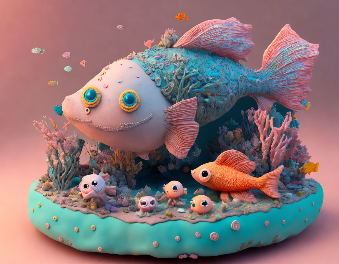 Cute Fish aquarium Diorama