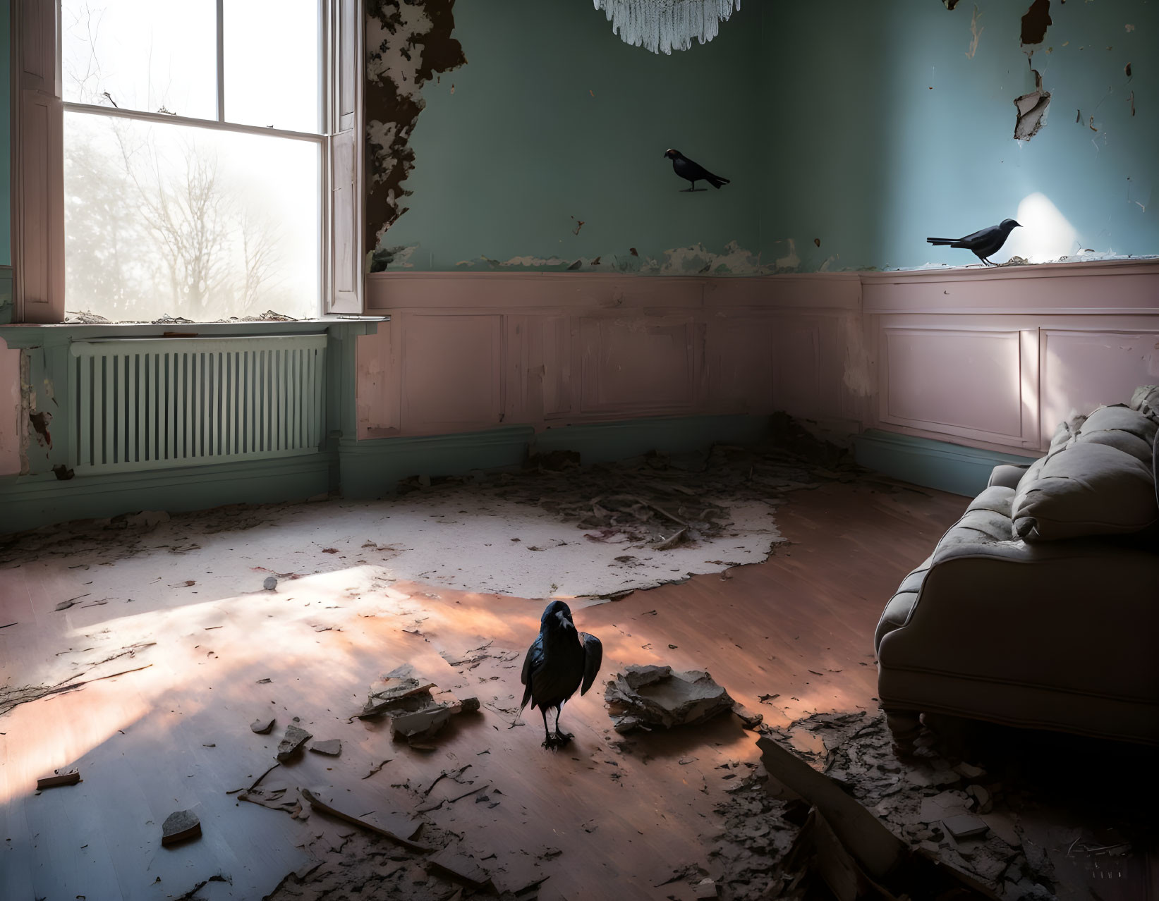 Abandoned sitting room