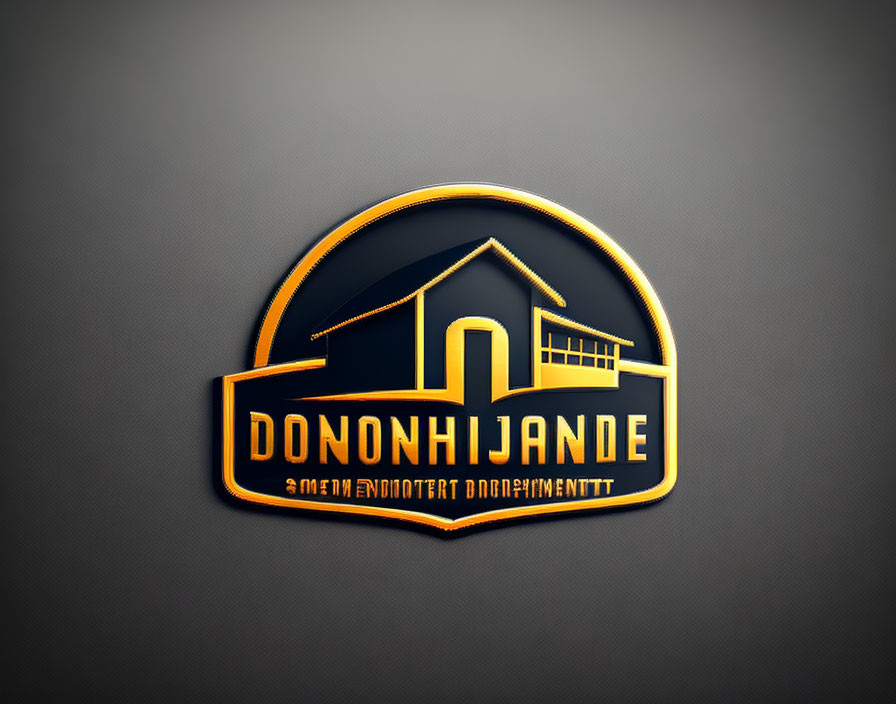 House outline logo with "DONONH JANDE" text and tagline on dark textured background