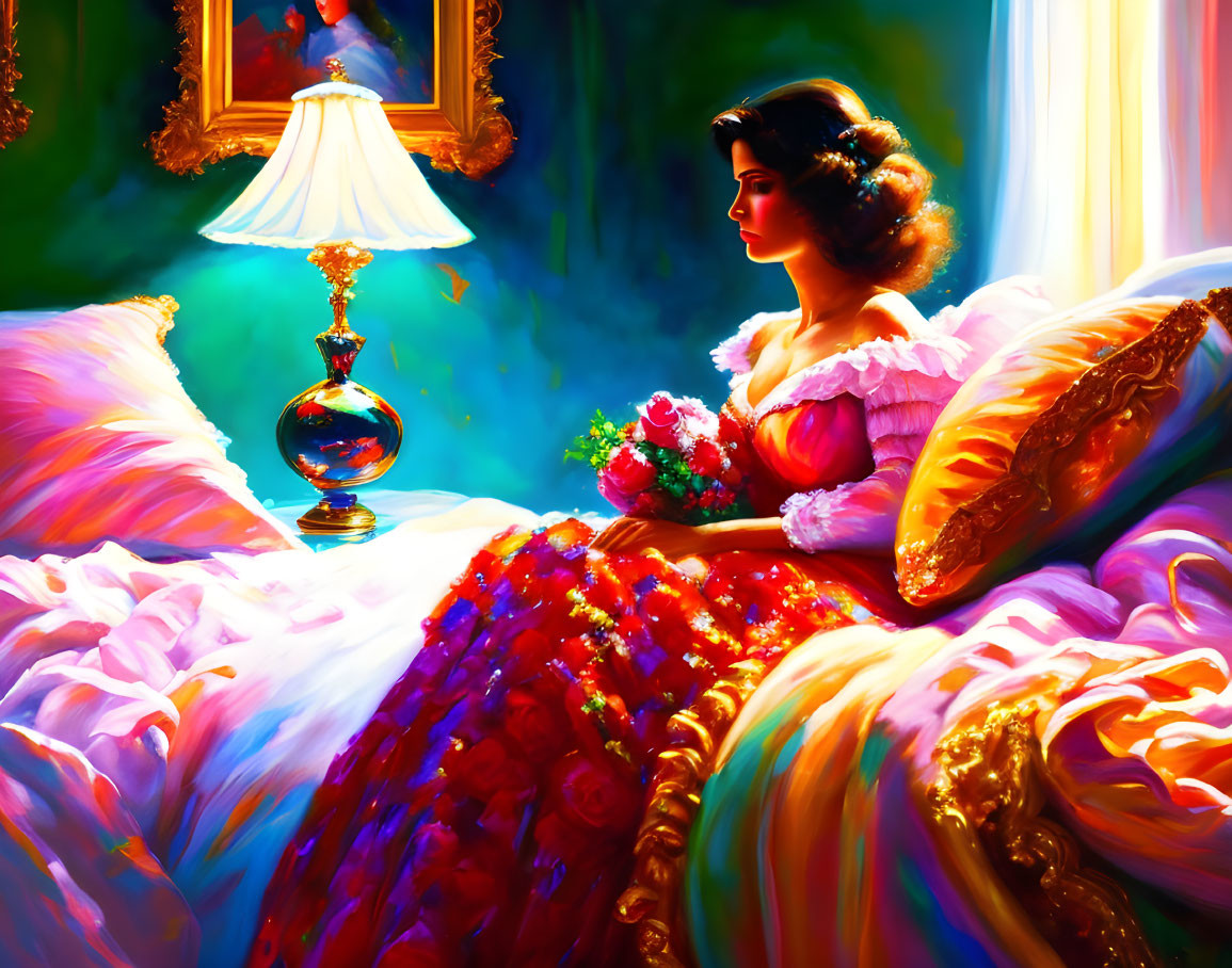 A lady's bedtime  