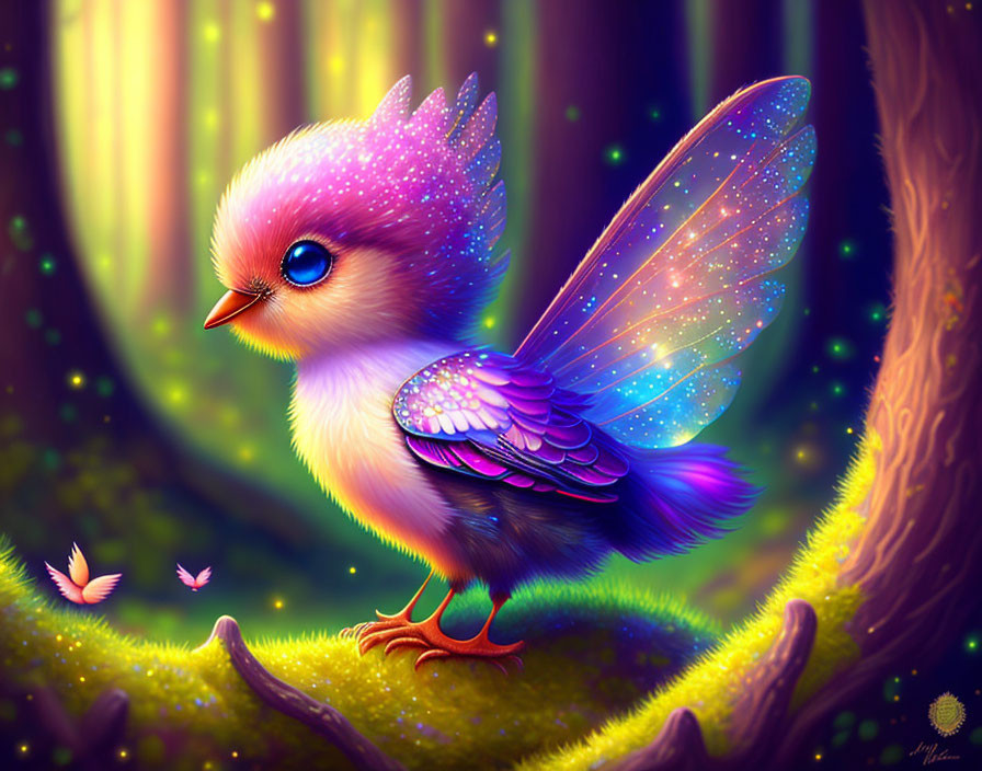 Cute bird of fairy rings