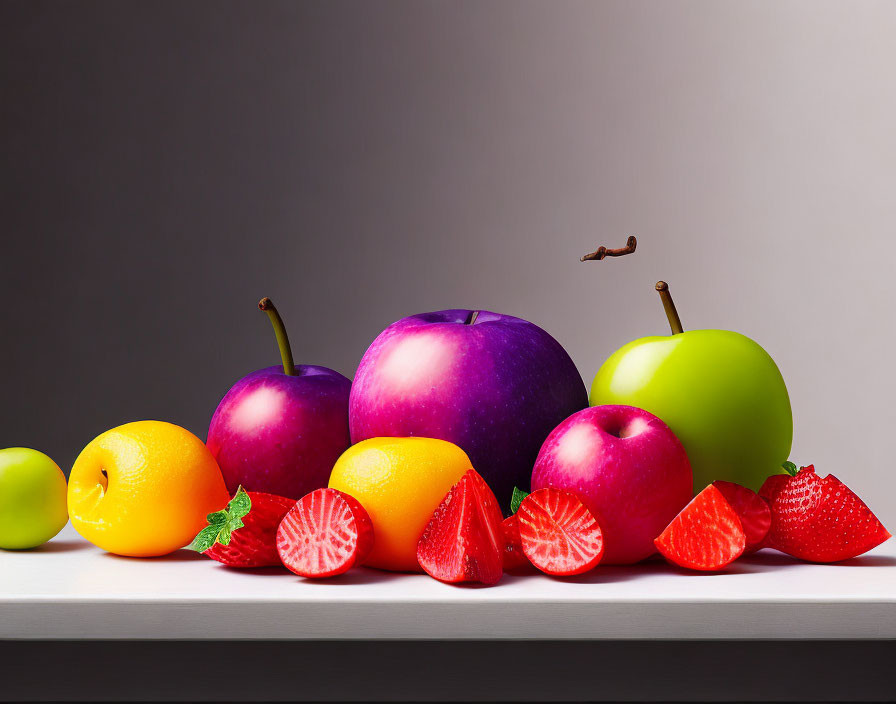 bright multicolored fruits 
