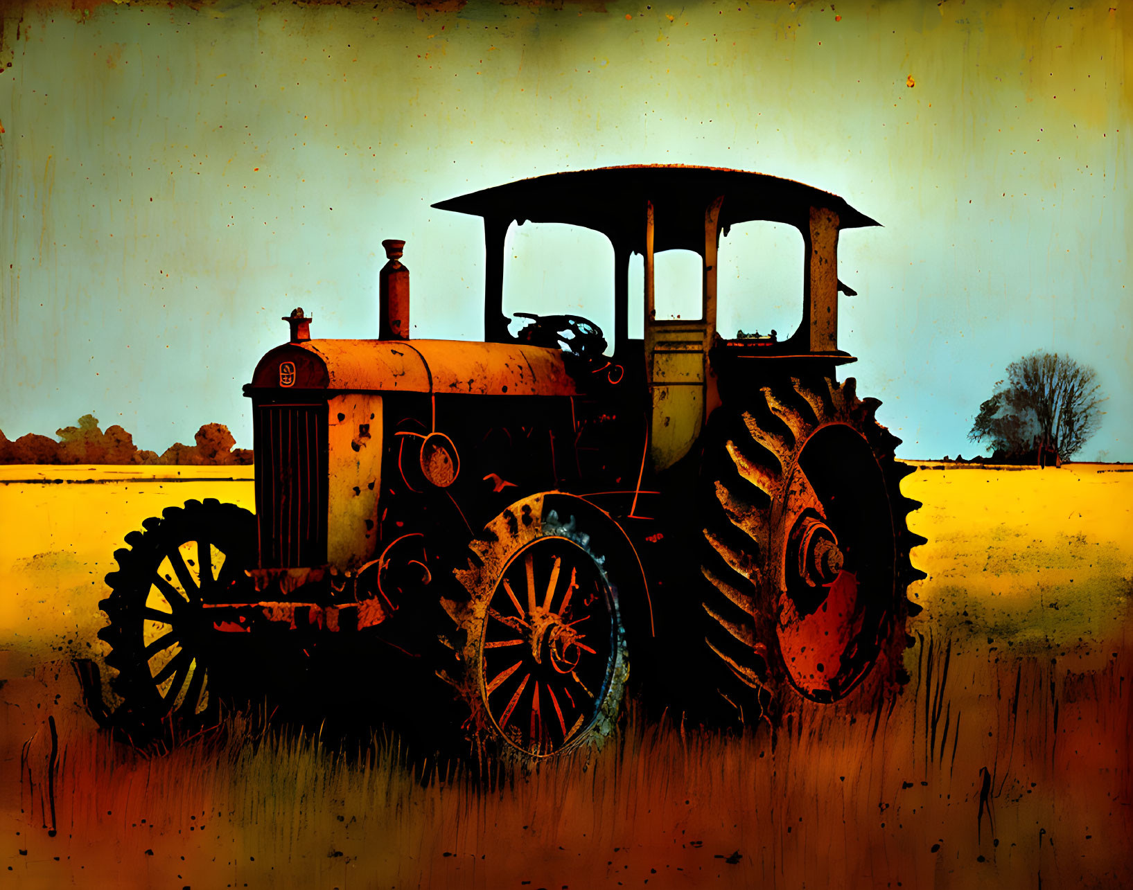 Abandoned tractor