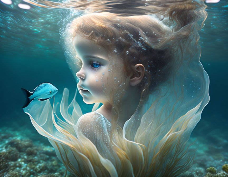 Girl underwater 