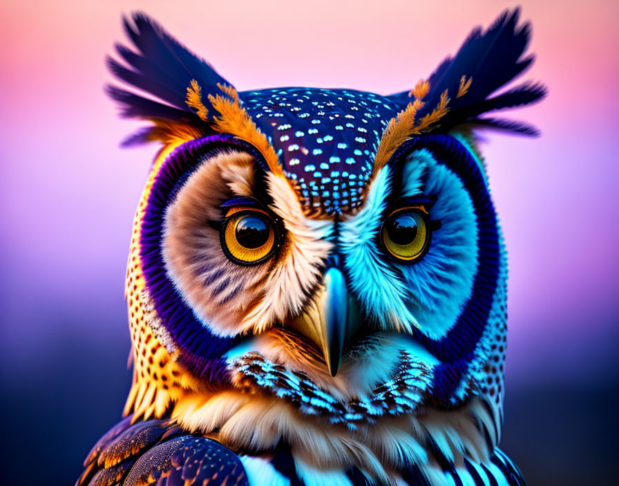 Macro photo of an owl