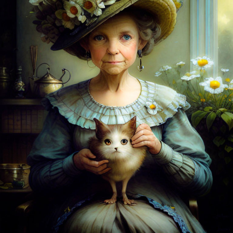 woman with her little pet 