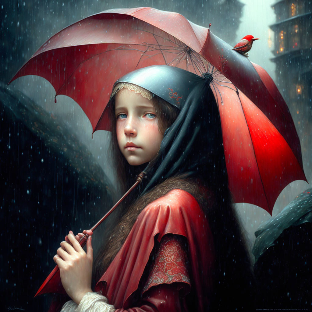 Anna in the rain