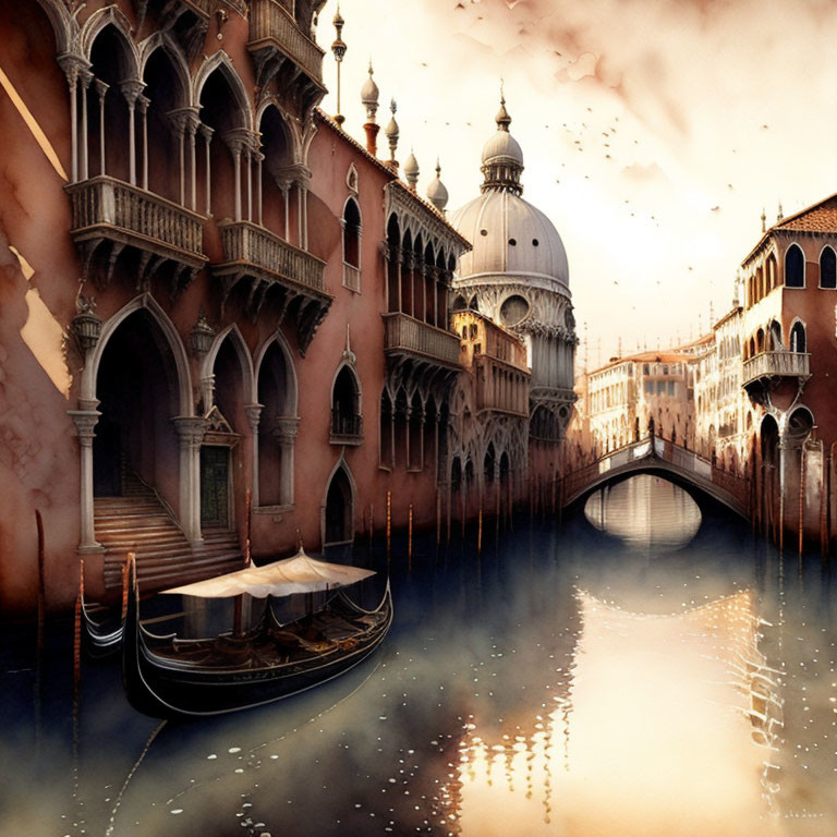 Venice in sepia