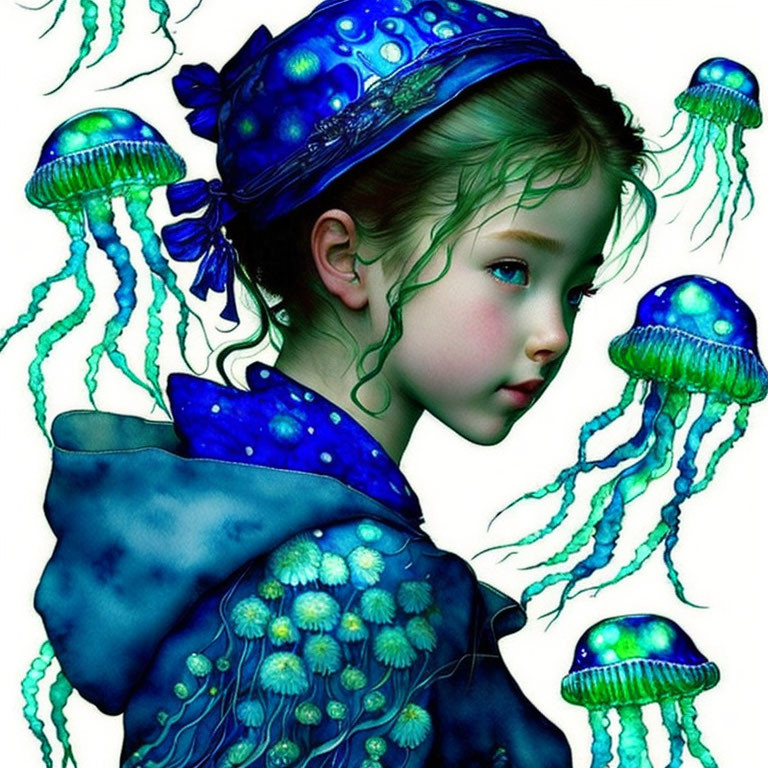 Little jellyfish girl