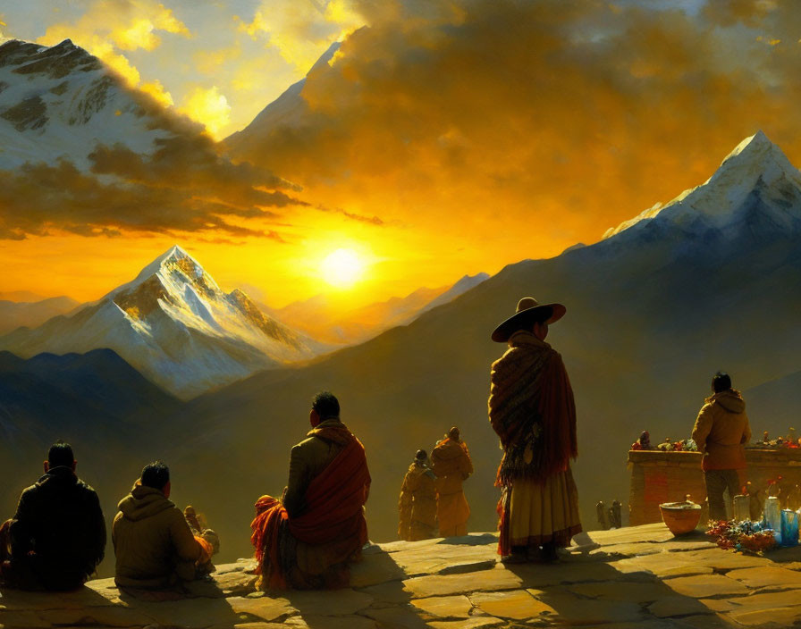 sunrise in Tibet