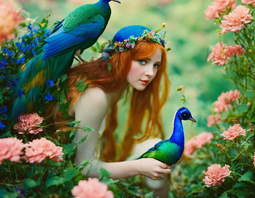 The fairy and the peacock