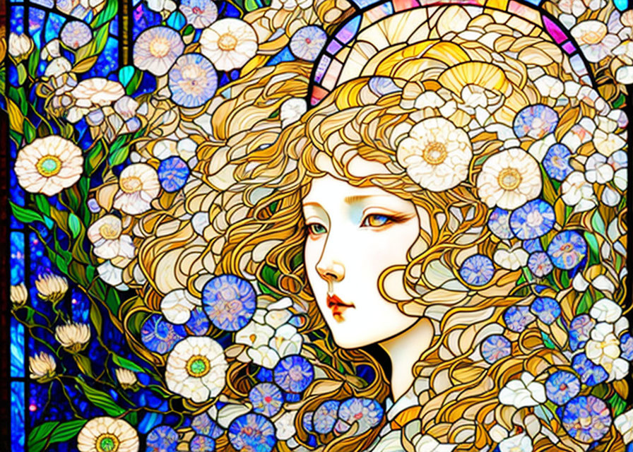Nouveau stained-glass