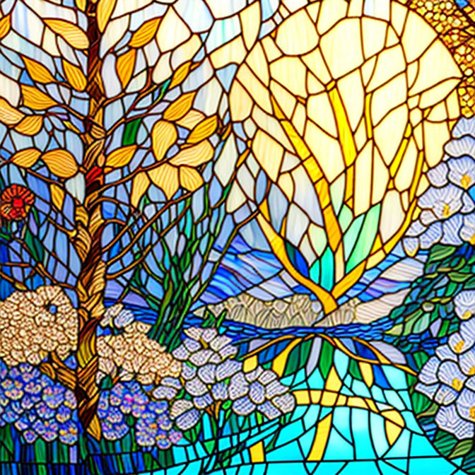 flowery stained glass