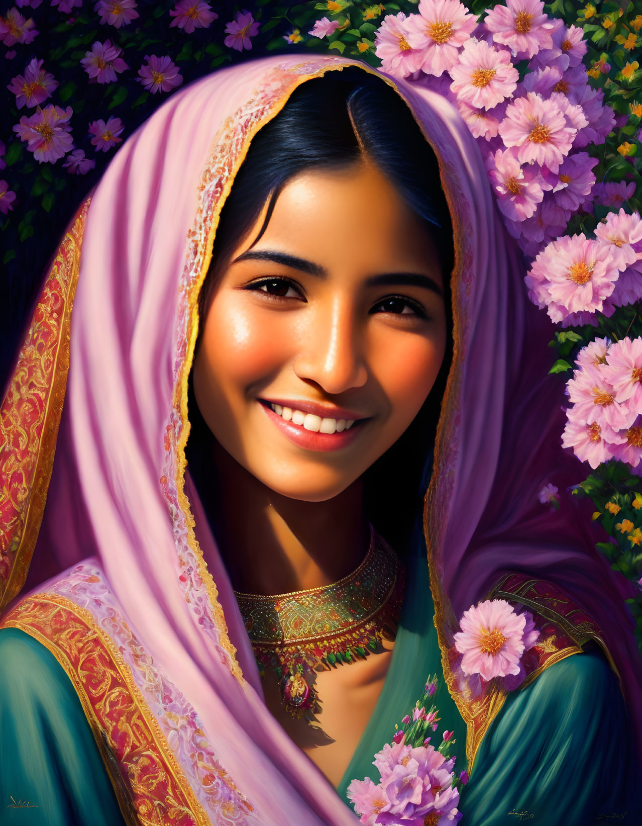 Uzbekistan, beautiful girl, fabulous flower