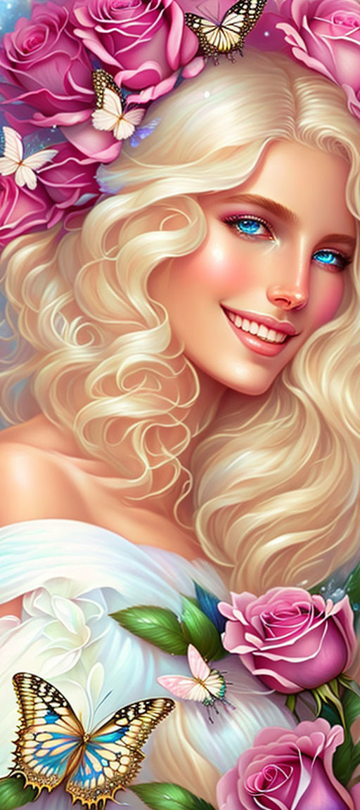a beautiful blonde girl, with snow-white skin, in 