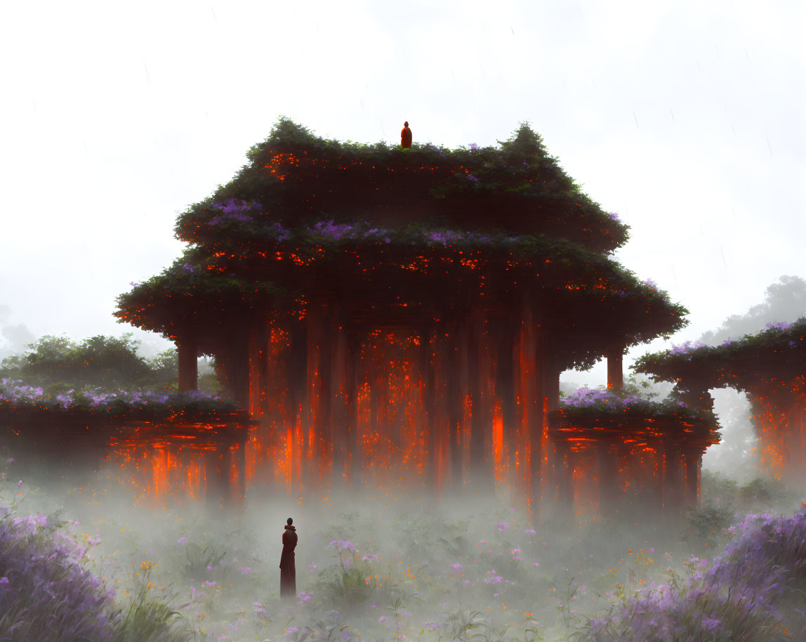 overgrown temple