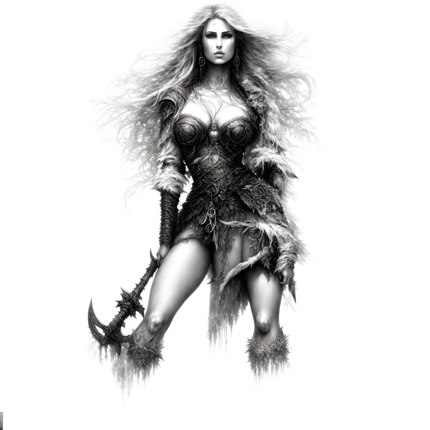 Beautiful warrior woman