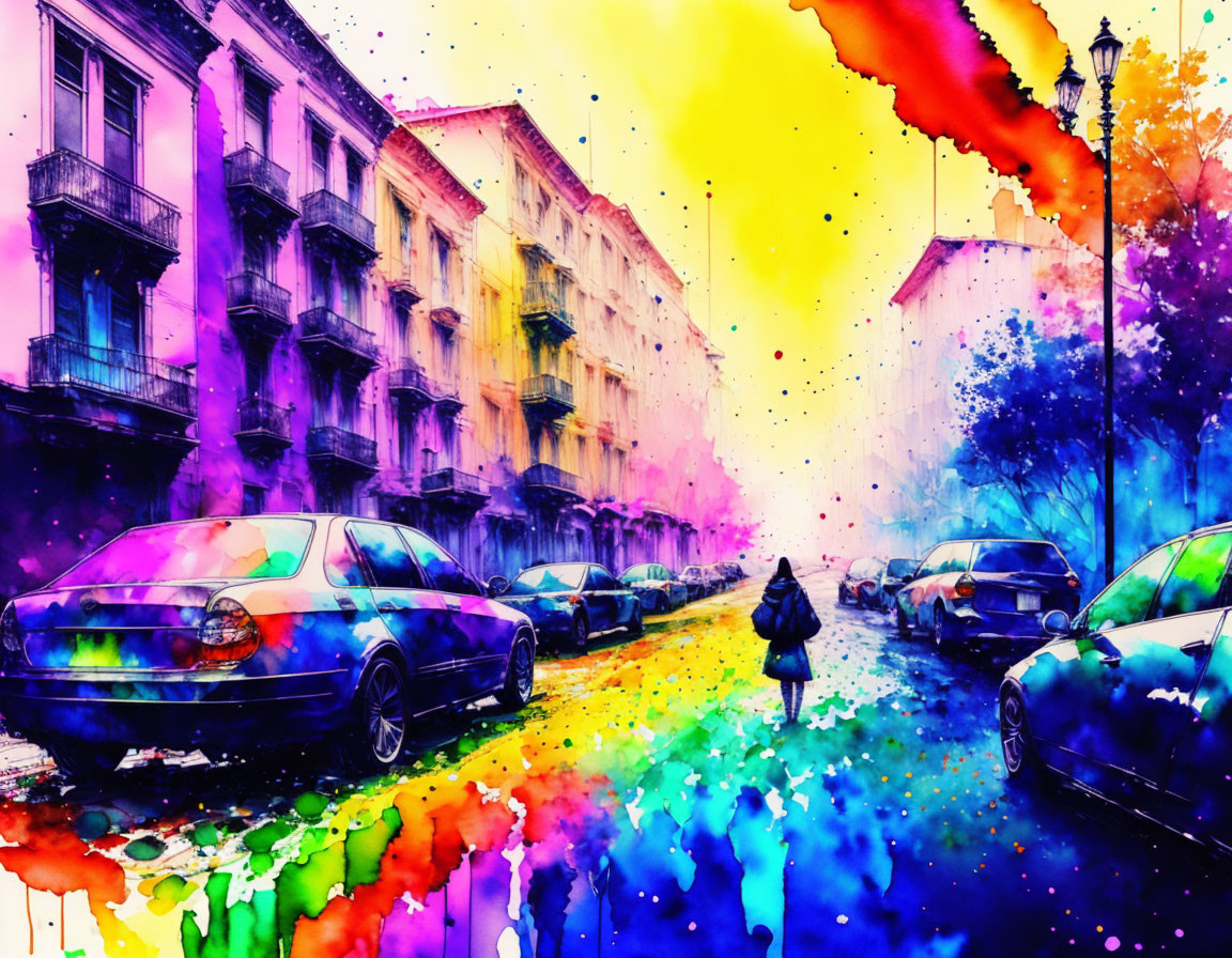  rainbow over the street 