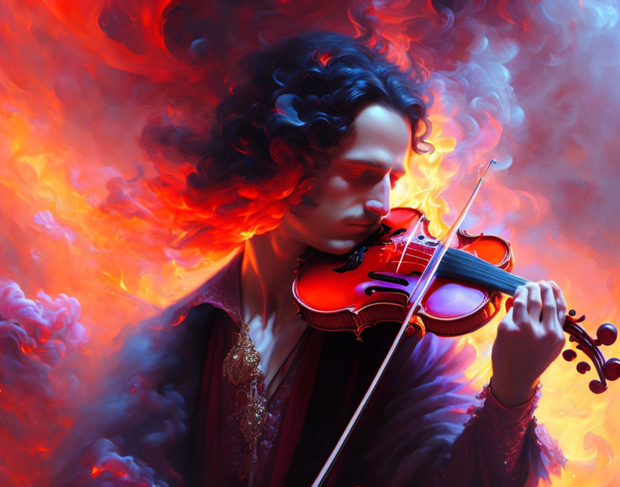 Vivaldi playing the violin 