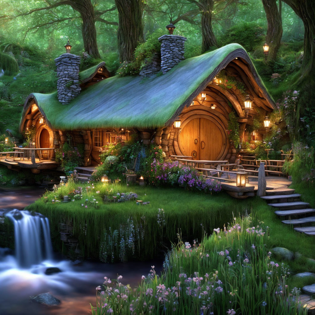  Hobbit-House treehouse