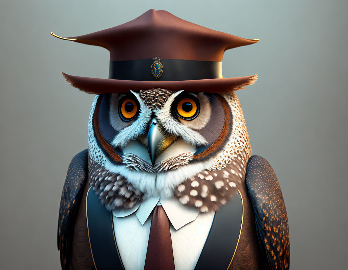 Stern-looking owl 