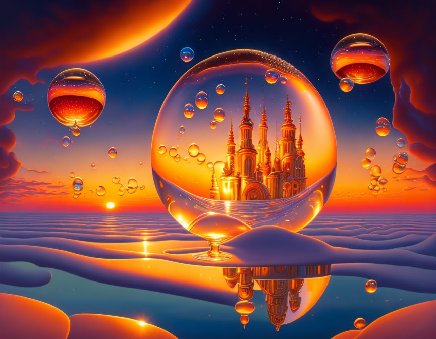   Beautiful Sunsets in Bubbles 2