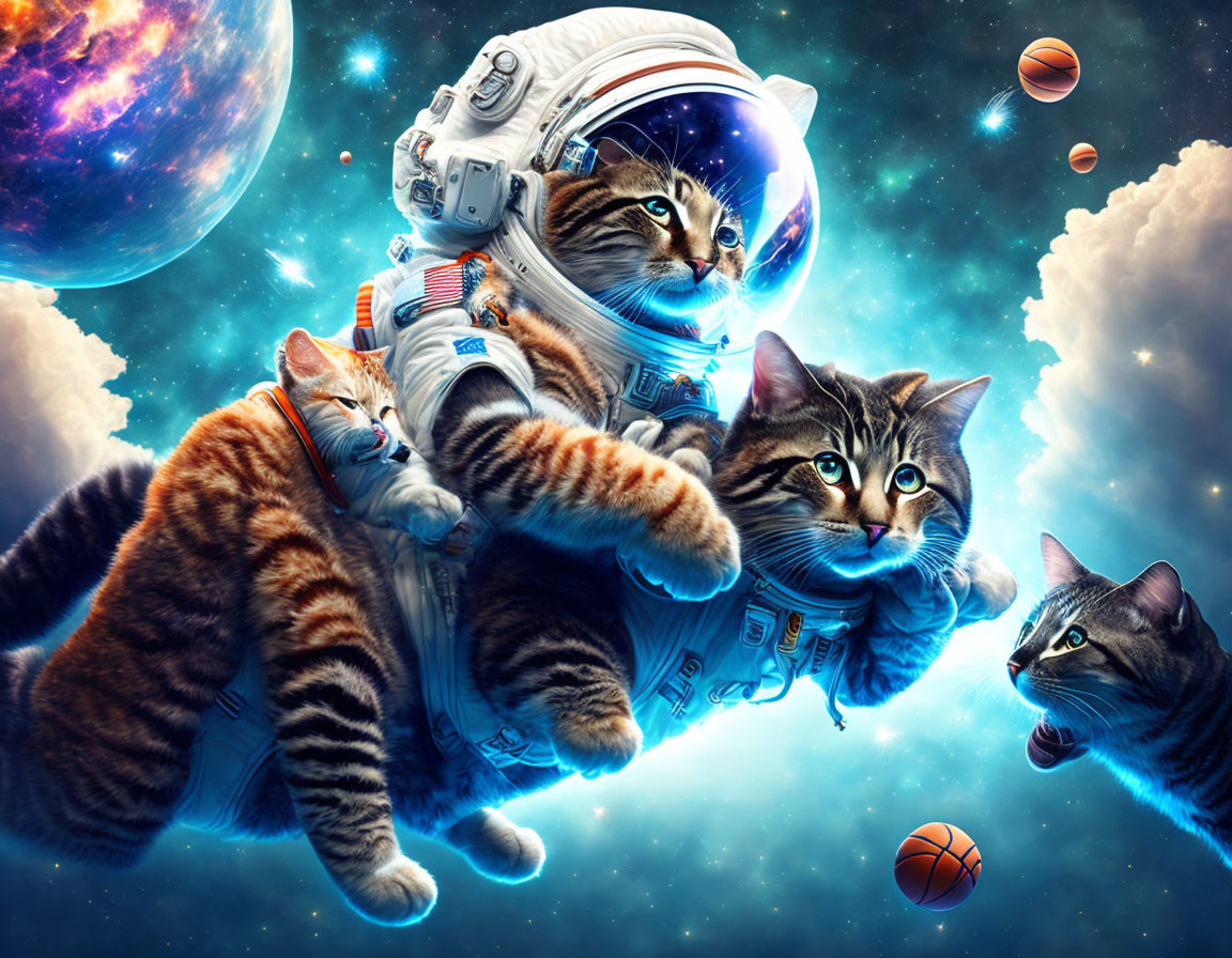 cats as astronauts