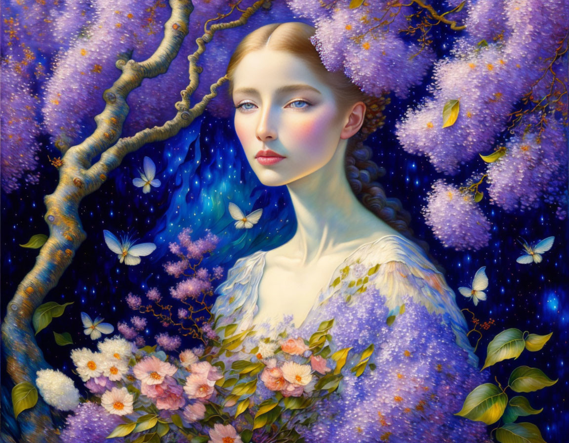 Lilac branches in fantasy