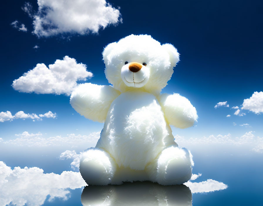A little teddy bear in the sky