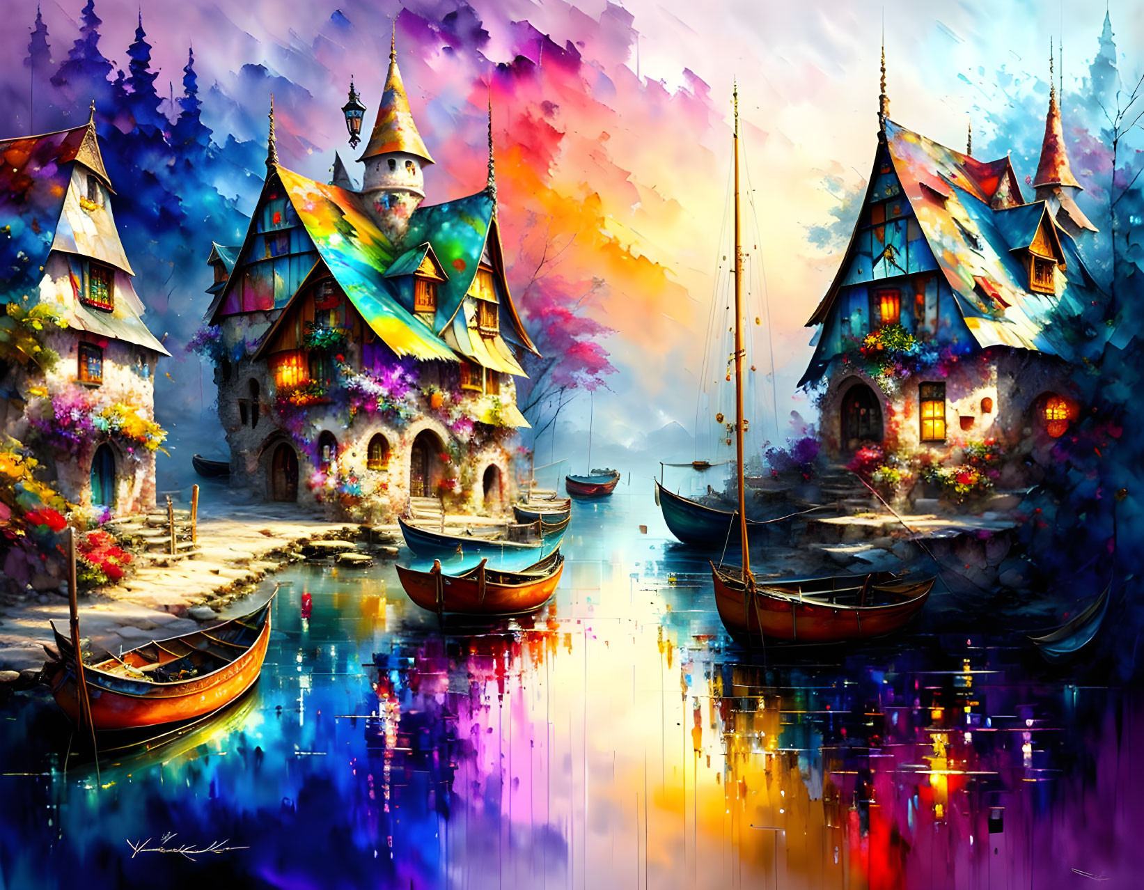 Fantasy fisher's village