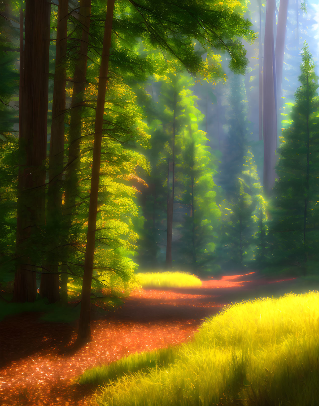 Colourful forest