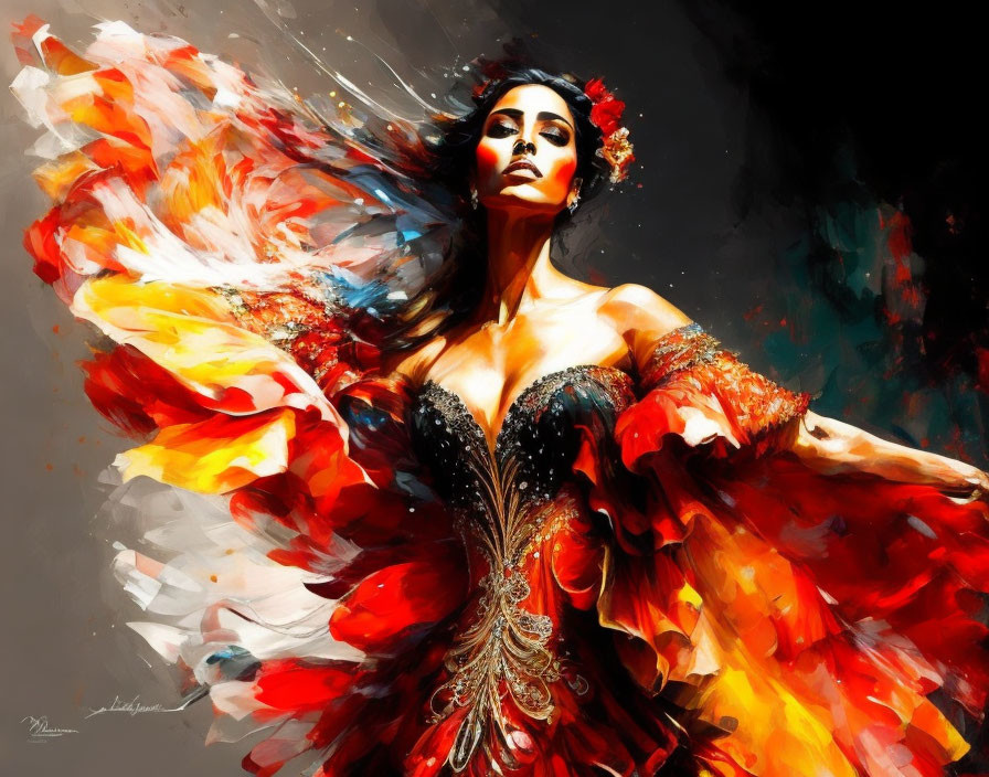 The flaming Flamenco Dancer