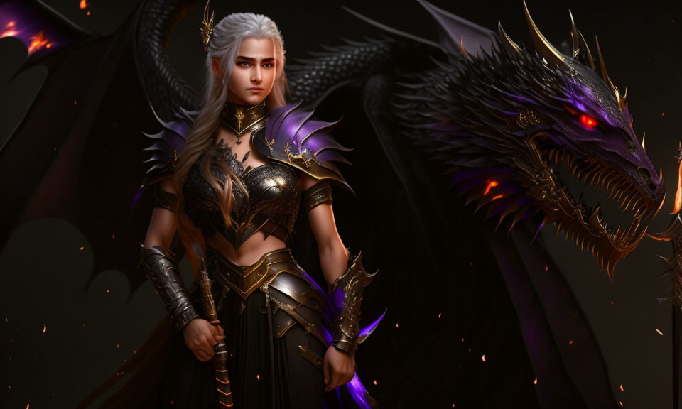 Black Dragon Swordsman-Woman