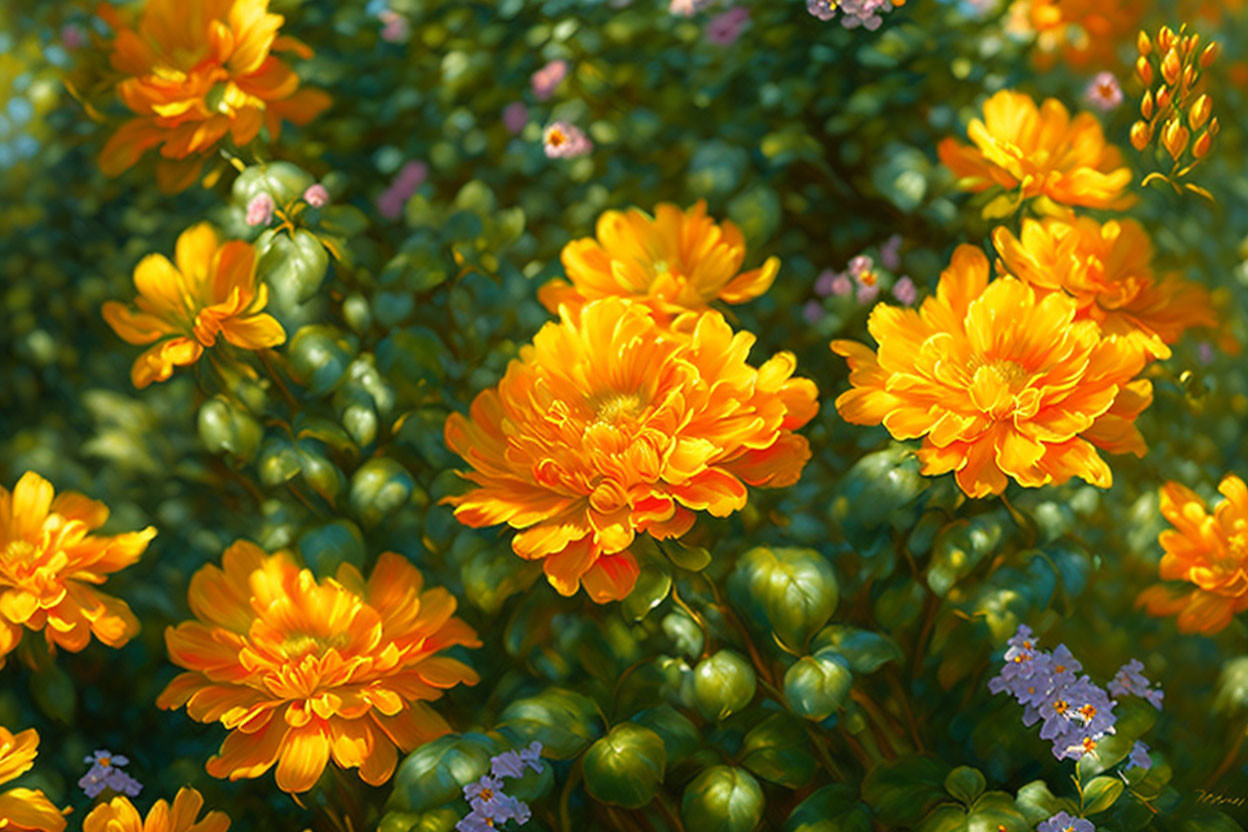 orange flowers