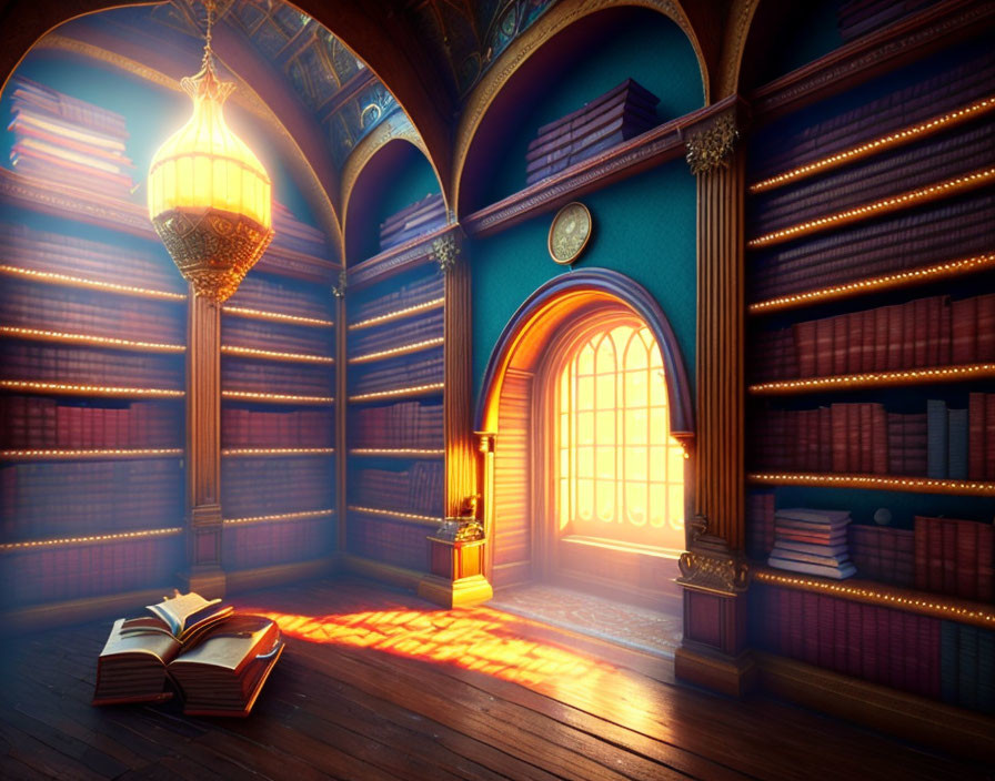 old magical mystical library