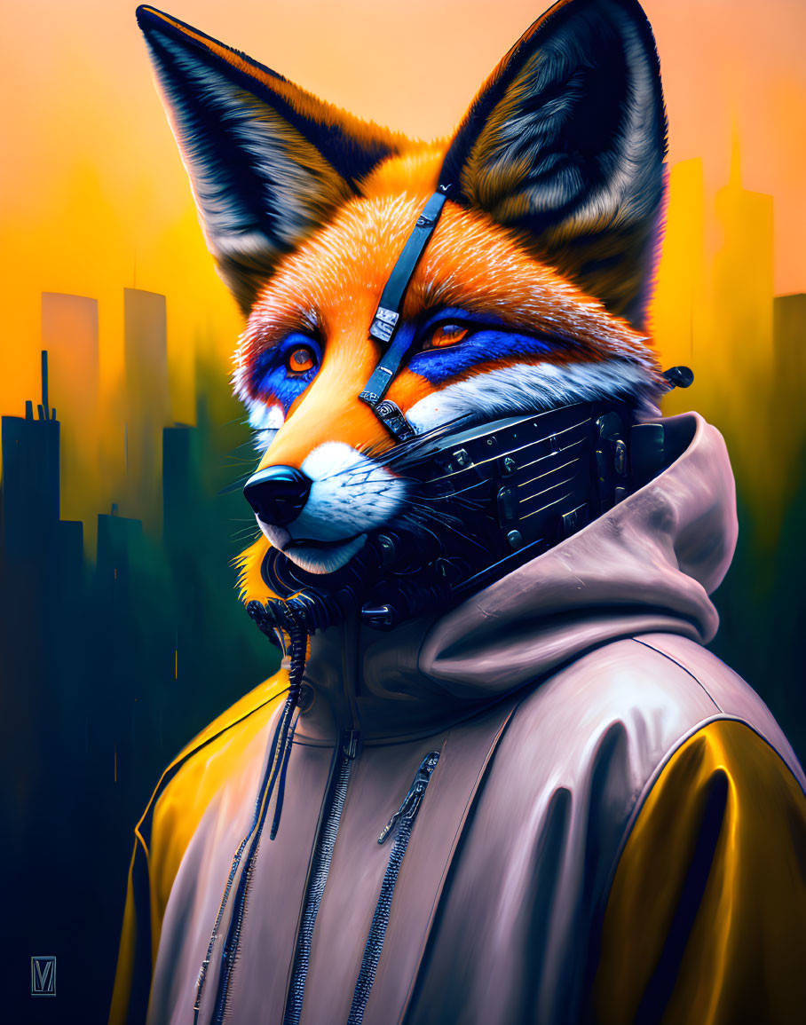 fox in a hoody
