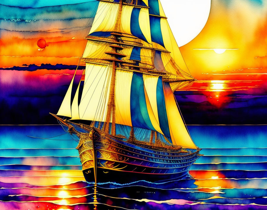 A sailing ship 